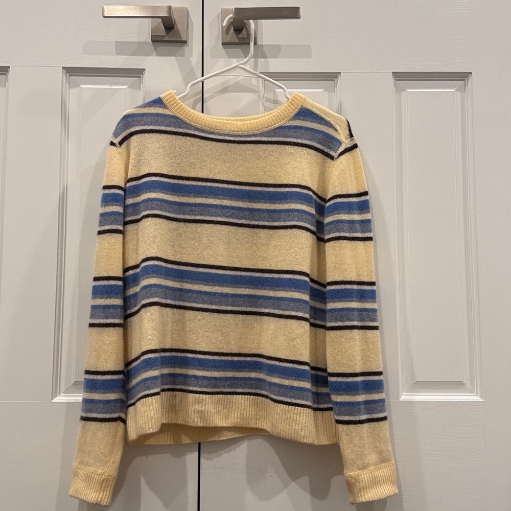 Reformation Cashmere Boyfriend Sweater Yellow - Size XS